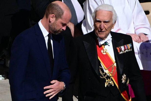 Britain's Prince William, Prince of Wales arrives for late Pope Francis' funeral ceremony at St Peter's Square at the Vatican on April 26, 2025. (Photo by Tiziana FABI / AFP) (Photo by TIZIANA FABI/AFP via Getty Images)