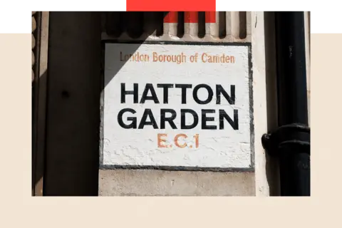Getty Images A Hatton Garden street sign in the London Brough of Camden.