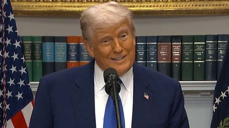 Trump during administration meeting.