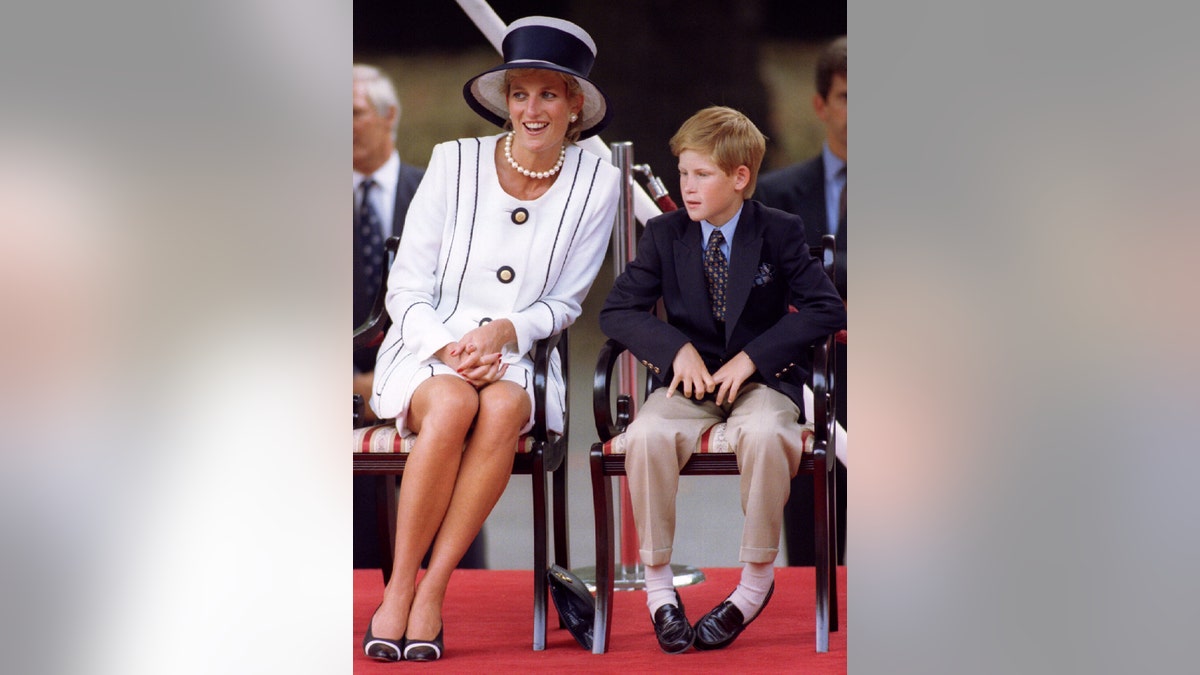 The Princess of Wales and Prince Harry attend VJ (Victory over Japan) Day ceremonies in the Mall August 19. The events are likely to mark Britain's last major World War Two remembrance - RTXFTLG