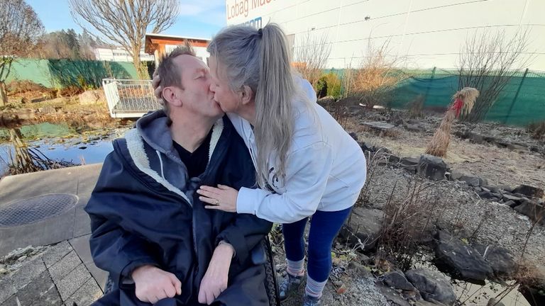 Louise Shackleton, whose husband suffered from Motor Neurone Disease, tells her story for the first time of their final days together in Switzerland