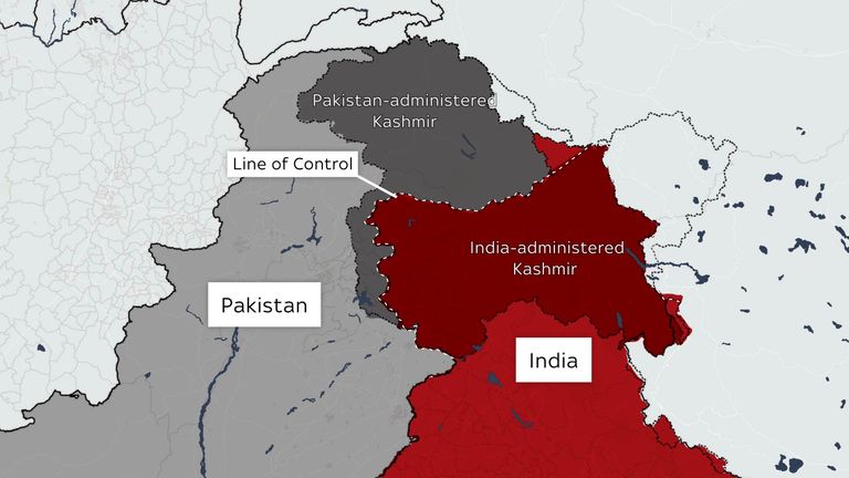 A map of Kashmir