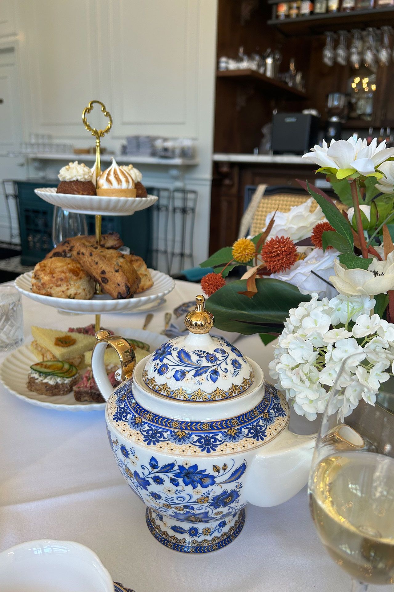 Image may contain Brunch Food Pottery Art Porcelain Cup Meal Furniture Table Tabletop Plate Cookware and Pot