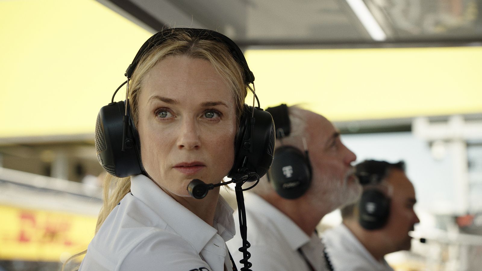 Image may contain Kerry Condon Kim Bodnia Photography Electronics Headphones Adult Person and Electrical Device