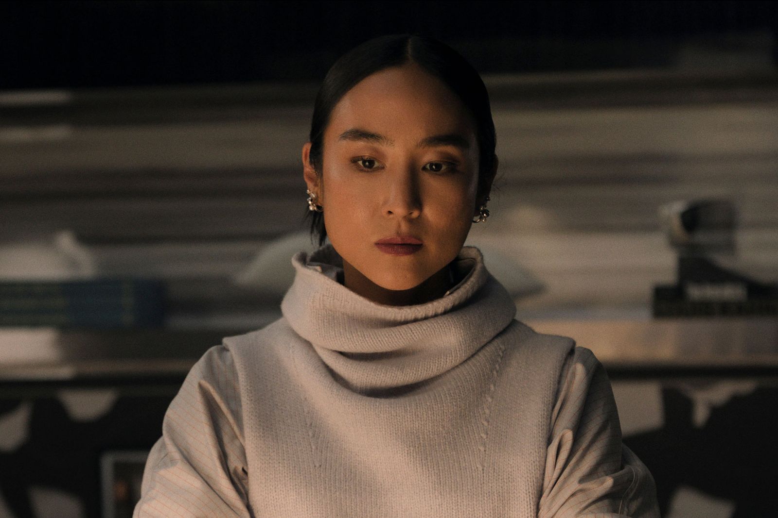 Image may contain Greta Lee Face Head Person Photography Portrait and Adult