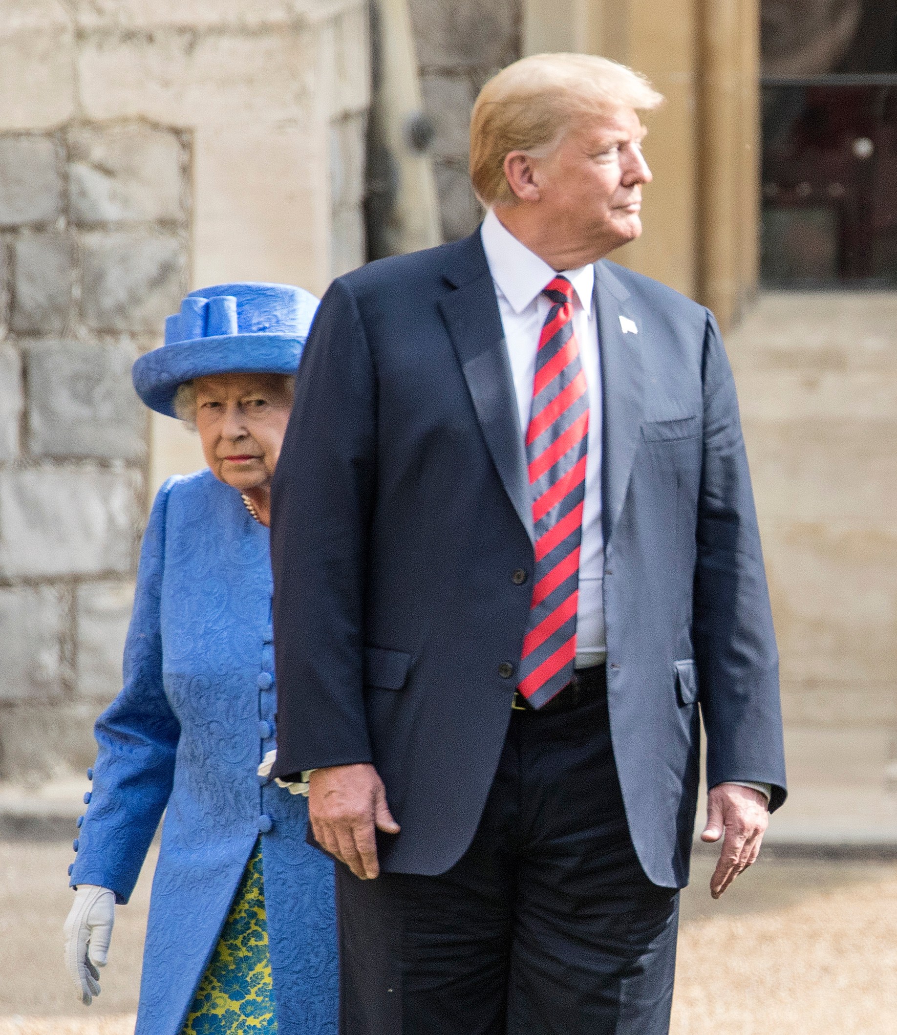 Queen Elizabeth II and President Donald Trump at Windsor Castle.