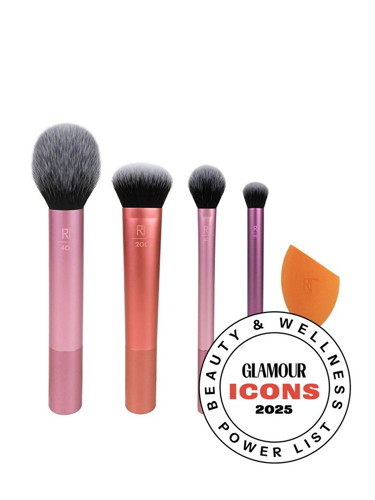 Image may contain: Brush, Device, Tool, Head, Person, Face, and Cosmetics