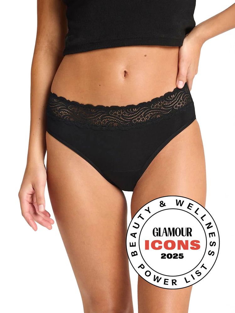 Image may contain: Clothing, Underwear, Lingerie, Panties, Adult, Person, Thong, and Swimwear