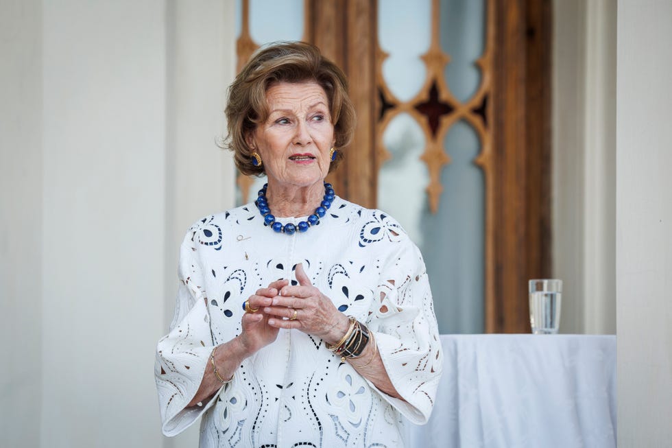 Queen Sonja Of Norway Attends The Official Opening Of Davide Rivalta's Sculptures Exhibition