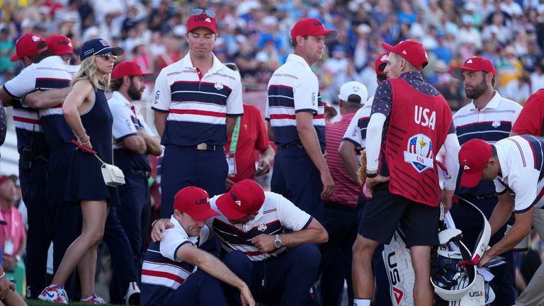 Team USA after losing the tournament. Pic: AP Photo/Matt Slocum
