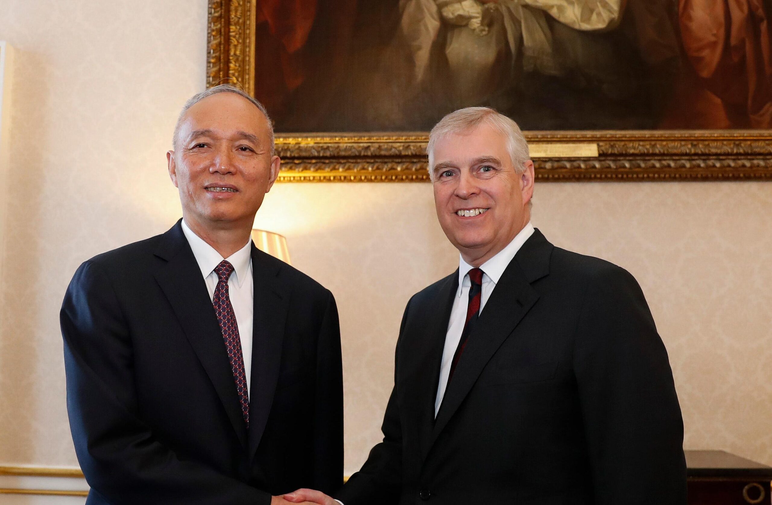 Cai Qi meets with the Duke of York Prince Andrew.