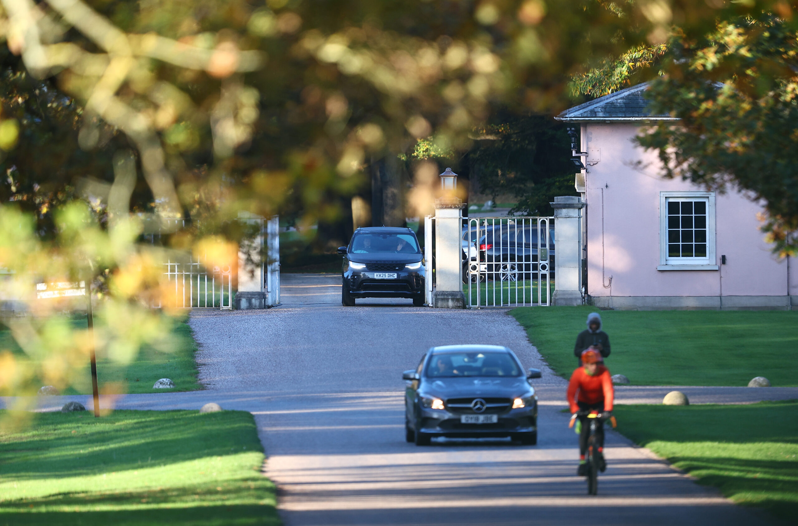 The entrance gate to Royal Lodge in Windsor