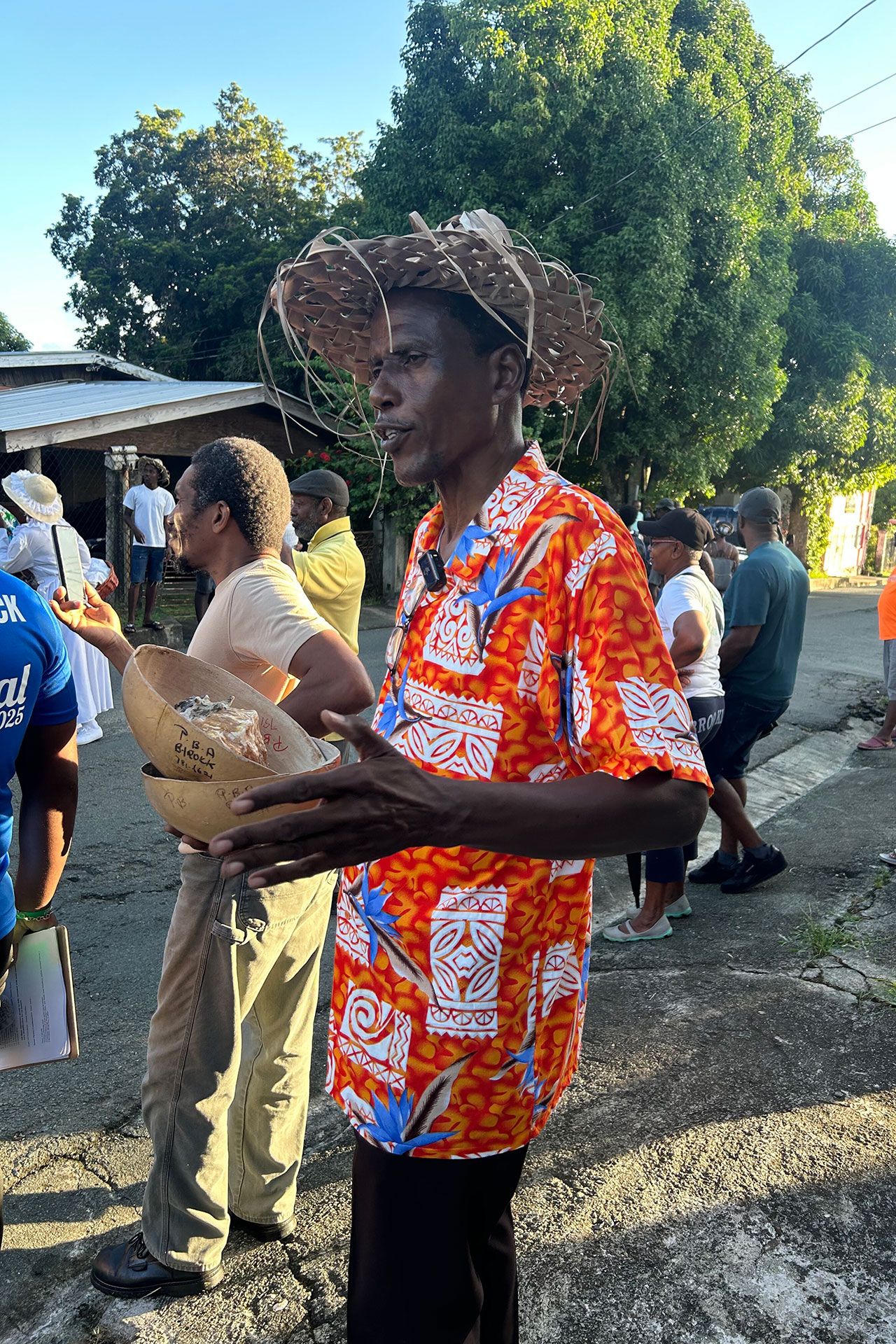 A local man taking part in the procession