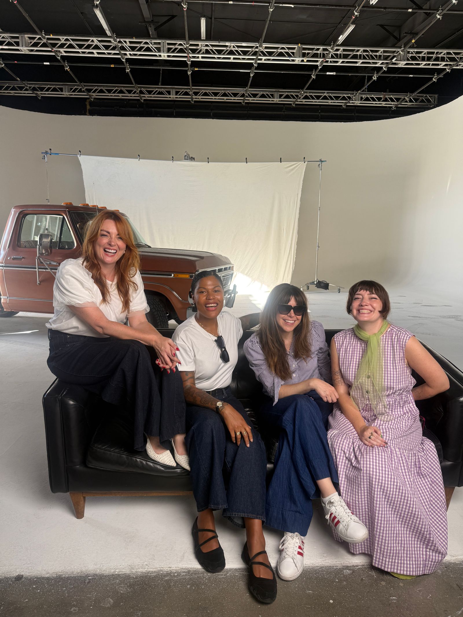 Me  with a few Glamour colleagues during our WOTY shoots—visuals director Lauren Brown West Coast editor Jessica Radloff...