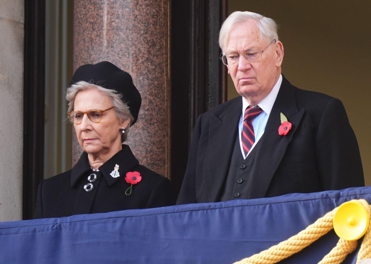 The Duke and Duchess of Gloucester attend the Remembrance Sunday service at the Cenotaph in London on November 9, 2025 (James Manning/PA Images/Alamy)