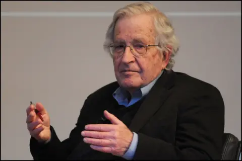 David Corio/Getty Images American linguist and philosopher Noam Chomsky in conversation at the British Library, London, UK on 19th March 2013