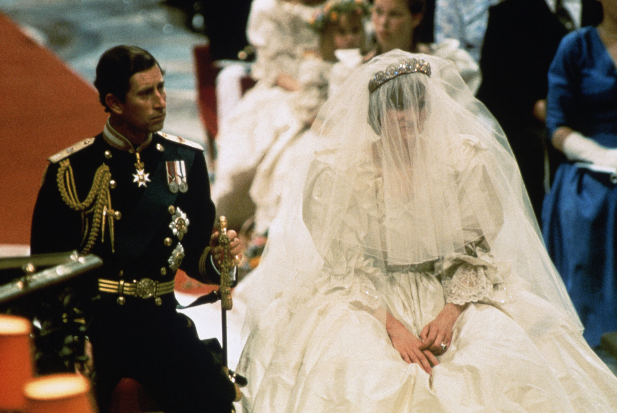 Prince Charles and Princess Diana on their wedding day