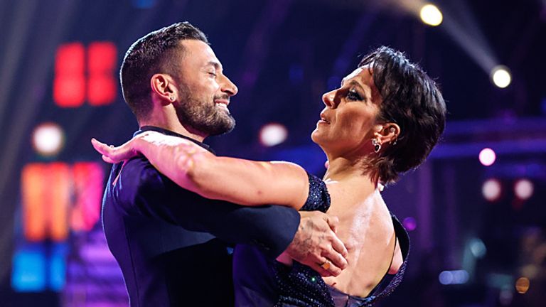 Amanda Abbington and Giovanni Pernice perform on Strictly in 2023. Pic: BBC/Guy Levy