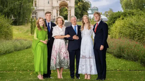 Belgian Royal Palace Belgian royal family posing for a Christmas card