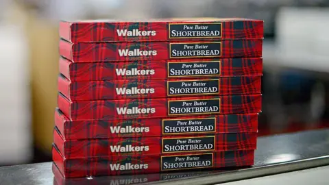 Getty Images Packets of Walker's Shortbread