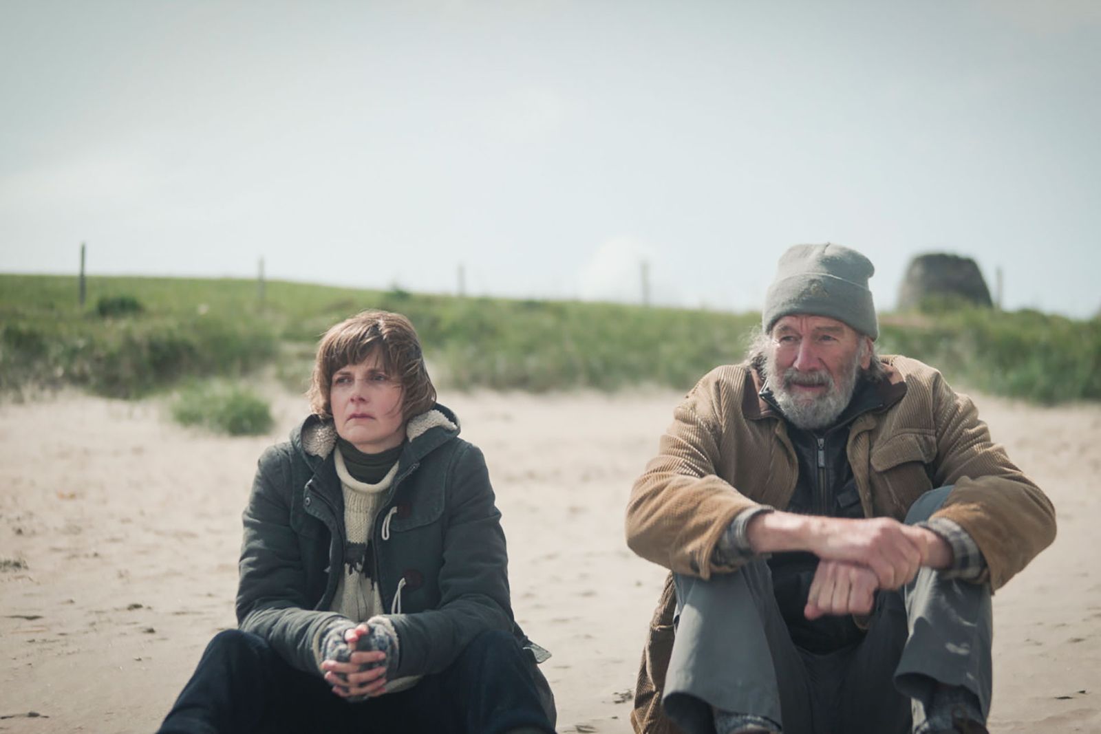 Image may contain Louise Brealey Clive Russell Clothing Coat Jacket Face Head Person Photography and Portrait