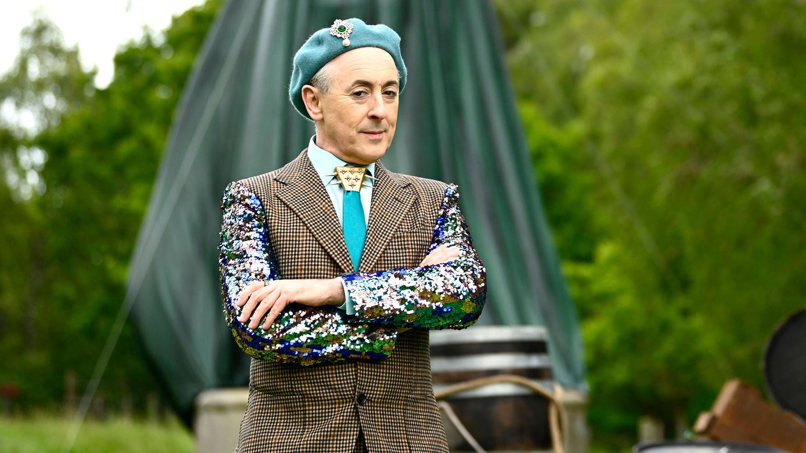 Image may contain Alan Cumming Person Adult Accessories Formal Wear and Tie