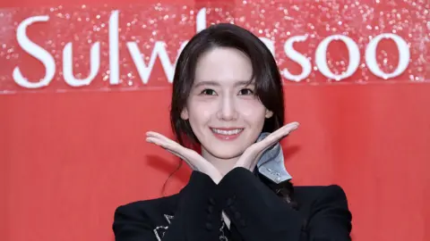 Getty Images Sulwhasoo brand global ambassador, Yoona of girl group Girls' Generation poses for a photocall for the AMORE PACIFIC 'Sulwhasoo' holistic night party on April 14, 2025 in Seoul,